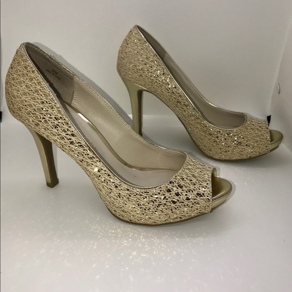 Sparkly Gold Heels